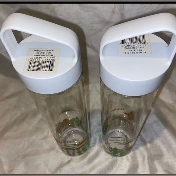 Set of 2 Starbucks ARIZONA YAH Drinking Glass Bottles You Are Here New - Picture 3 of 7